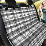 Black And White Madras Pattern Print Pet Car Back Seat Cover