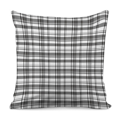 Black And White Madras Pattern Print Pillow Cover