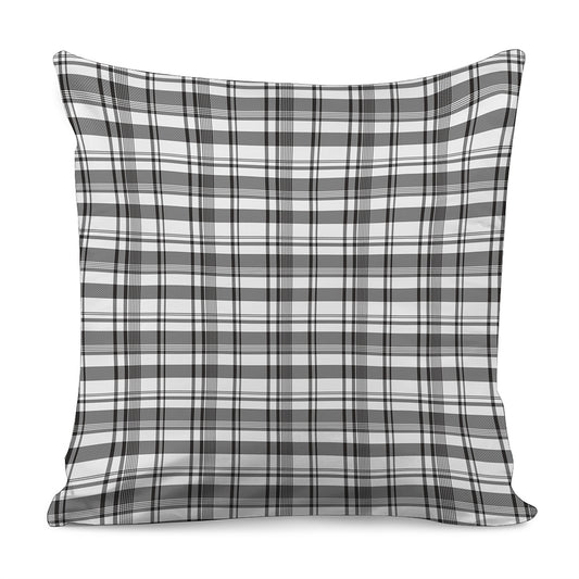 Black And White Madras Pattern Print Pillow Cover