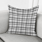Black And White Madras Pattern Print Pillow Cover
