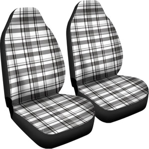 Black And White Madras Pattern Print Universal Fit Car Seat Covers