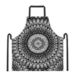 Black And White Mandala Print Apron