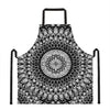 Black And White Mandala Print Apron