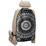 Black And White Mandala Print Car Seat Organizers