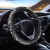 Black And White Mandala Print Car Steering Wheel Cover