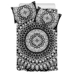Black And White Mandala Print Duvet Cover Bedding Set