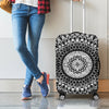 Black And White Mandala Print Luggage Cover