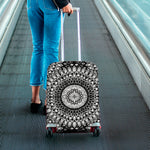 Black And White Mandala Print Luggage Cover