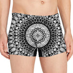 Black And White Mandala Print Men's Boxer Briefs