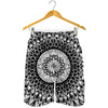 Black And White Mandala Print Men's Shorts