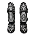 Black And White Mandala Print Muay Thai Shin Guards