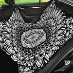 Black And White Mandala Print Pet Car Back Seat Cover