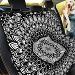 Black And White Mandala Print Pet Car Back Seat Cover