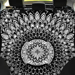 Black And White Mandala Print Pet Car Back Seat Cover