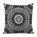Black And White Mandala Print Pillow Cover