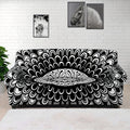 Black And White Mandala Print Sofa Cover