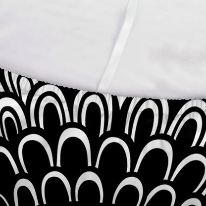 Black And White Mandala Print Sofa Cover