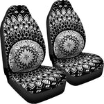 Black And White Mandala Print Universal Fit Car Seat Covers