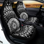 Black And White Mandala Print Universal Fit Car Seat Covers