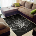 Black And White Mantis Spirit Print Floor Mat
