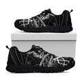 Black And White Mantis Spirit Print Black Running Shoes