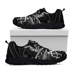 Black And White Mantis Spirit Print Black Sneakers