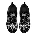 Black And White Mantis Spirit Print Black Sneakers