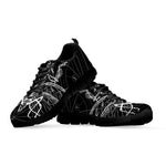 Black And White Mantis Spirit Print Black Sneakers