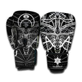 Black And White Mantis Spirit Print Boxing Gloves