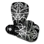 Black And White Mantis Spirit Print Boxing Gloves