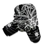 Black And White Mantis Spirit Print Boxing Gloves