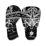 Black And White Mantis Spirit Print Boxing Gloves