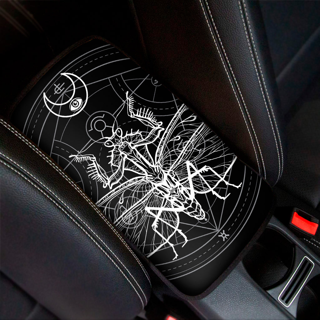Black And White Mantis Spirit Print Car Center Console Cover