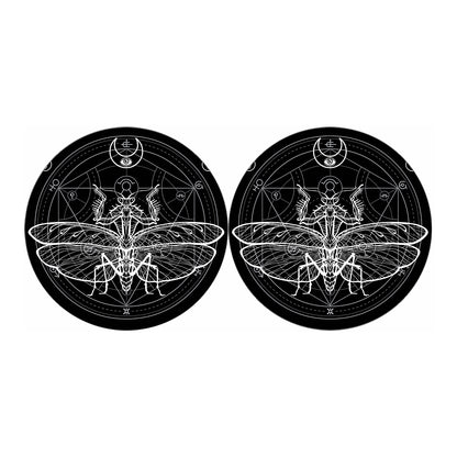 Black And White Mantis Spirit Print Car Coasters
