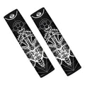 Black And White Mantis Spirit Print Car Seat Belt Covers