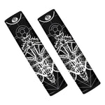 Black And White Mantis Spirit Print Car Seat Belt Covers