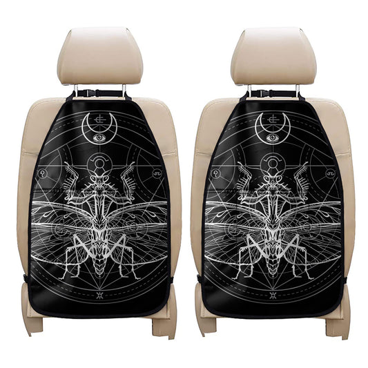 Black And White Mantis Spirit Print Car Seat Organizers