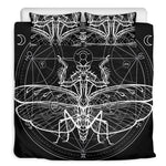 Black And White Mantis Spirit Print Duvet Cover Bedding Set