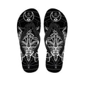 Black And White Mantis Spirit Print Flip Flops