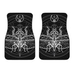 Black And White Mantis Spirit Print Front Car Floor Mats
