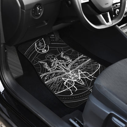 Black And White Mantis Spirit Print Front Car Floor Mats