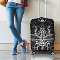 Black And White Mantis Spirit Print Luggage Cover