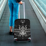 Black And White Mantis Spirit Print Luggage Cover