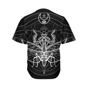 Black And White Mantis Spirit Print Men's Baseball Jersey