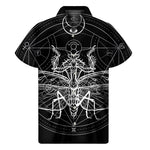 Black And White Mantis Spirit Print Men's Short Sleeve Shirt