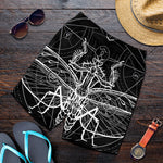 Black And White Mantis Spirit Print Men's Shorts