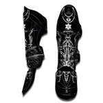Black And White Mantis Spirit Print Muay Thai Shin Guard