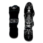 Black And White Mantis Spirit Print Muay Thai Shin Guard