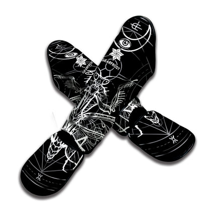 Black And White Mantis Spirit Print Muay Thai Shin Guard