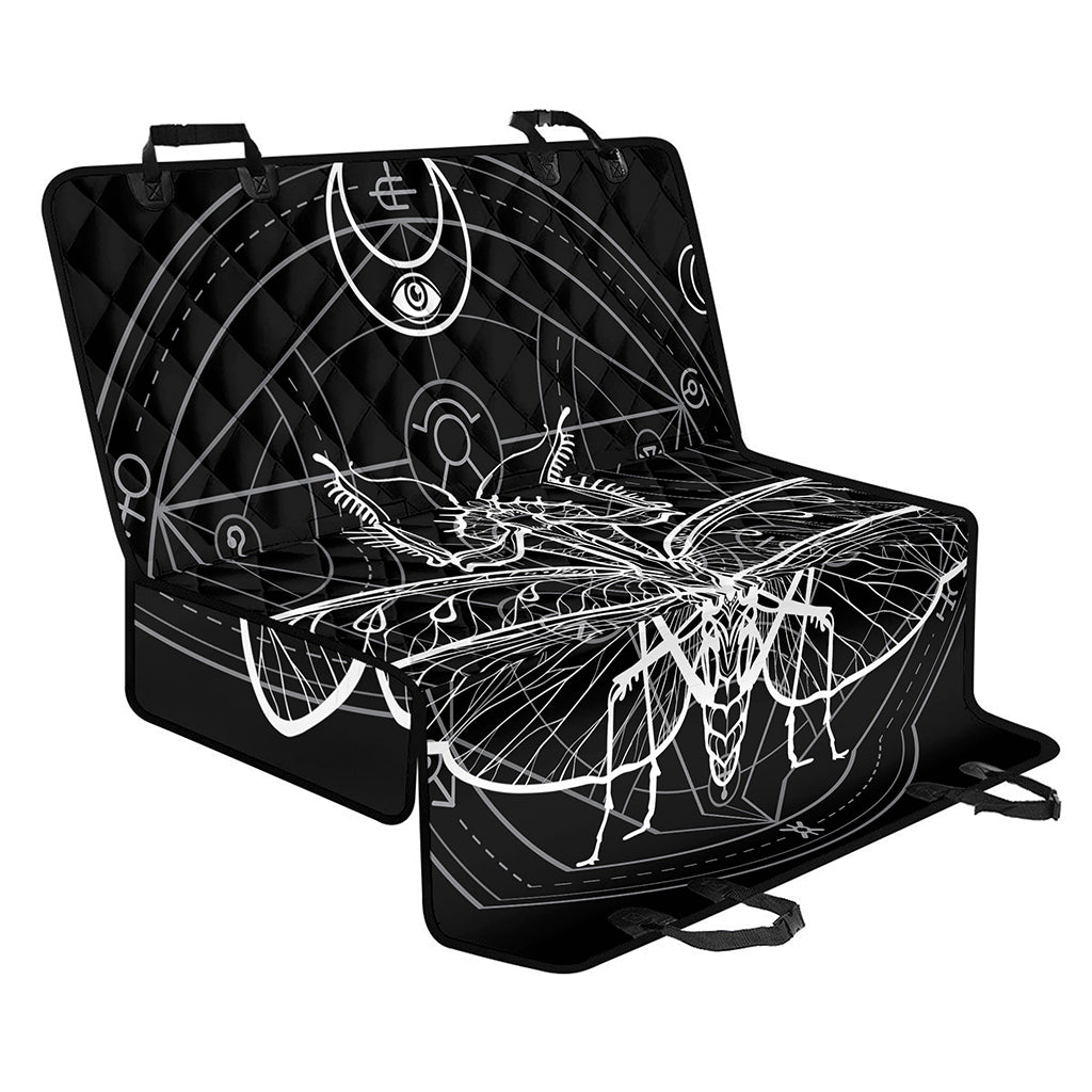 Black And White Mantis Spirit Print Pet Car Back Seat Cover